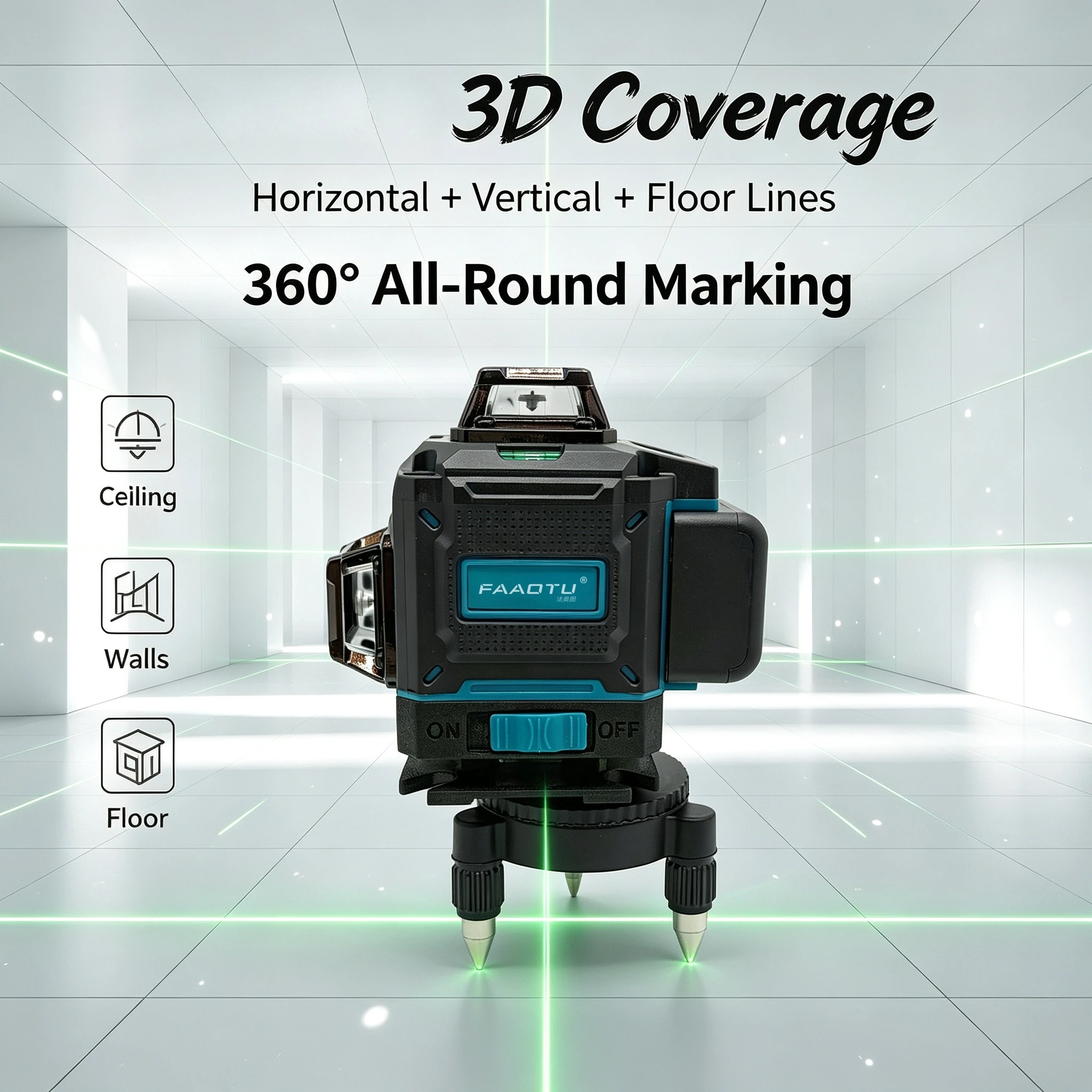 FAAOTU 4D 16-Line 360° Laser L - Spirit Level 评论和价格