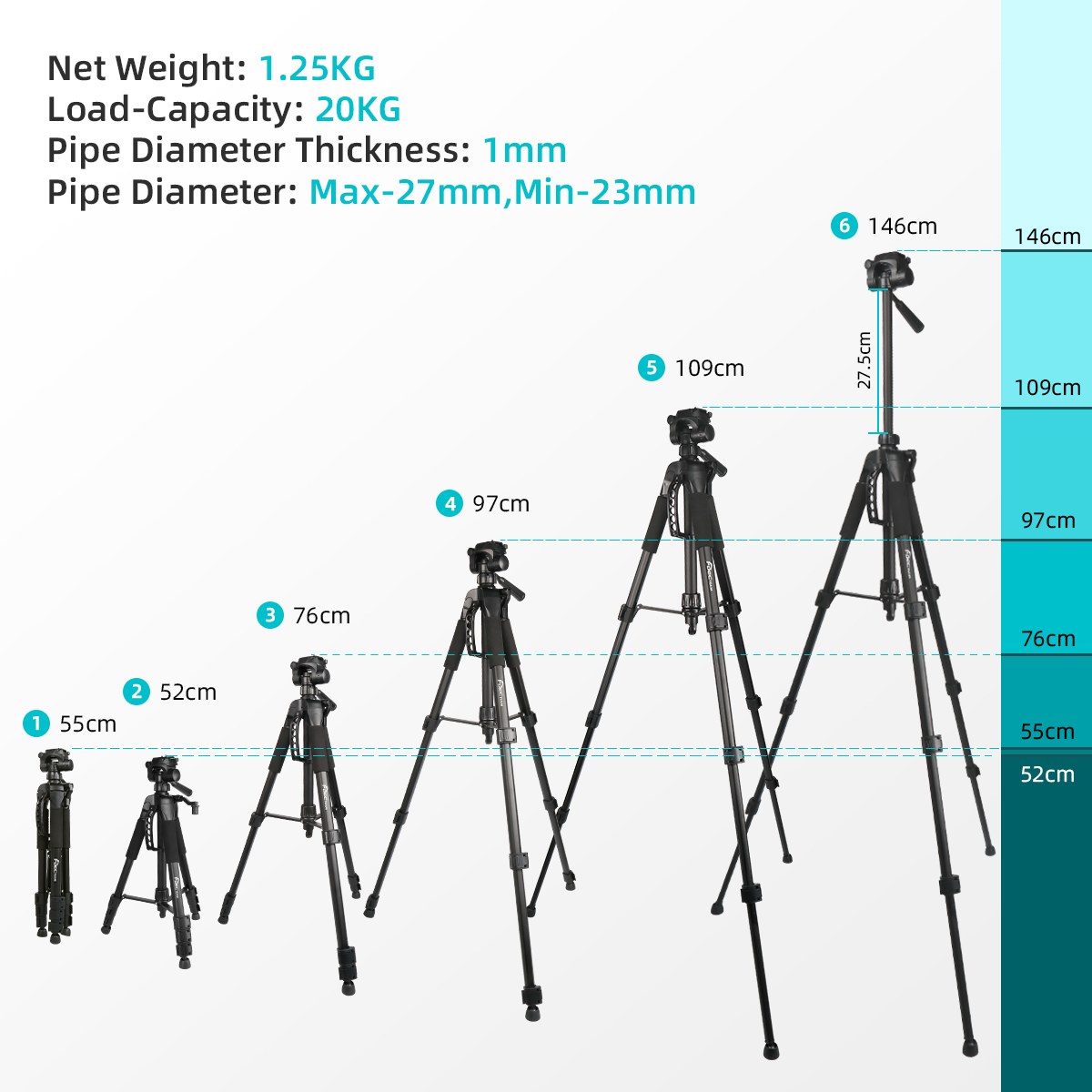 Decteam 4-Section Tripod For L - Spirit Level 评论和价格